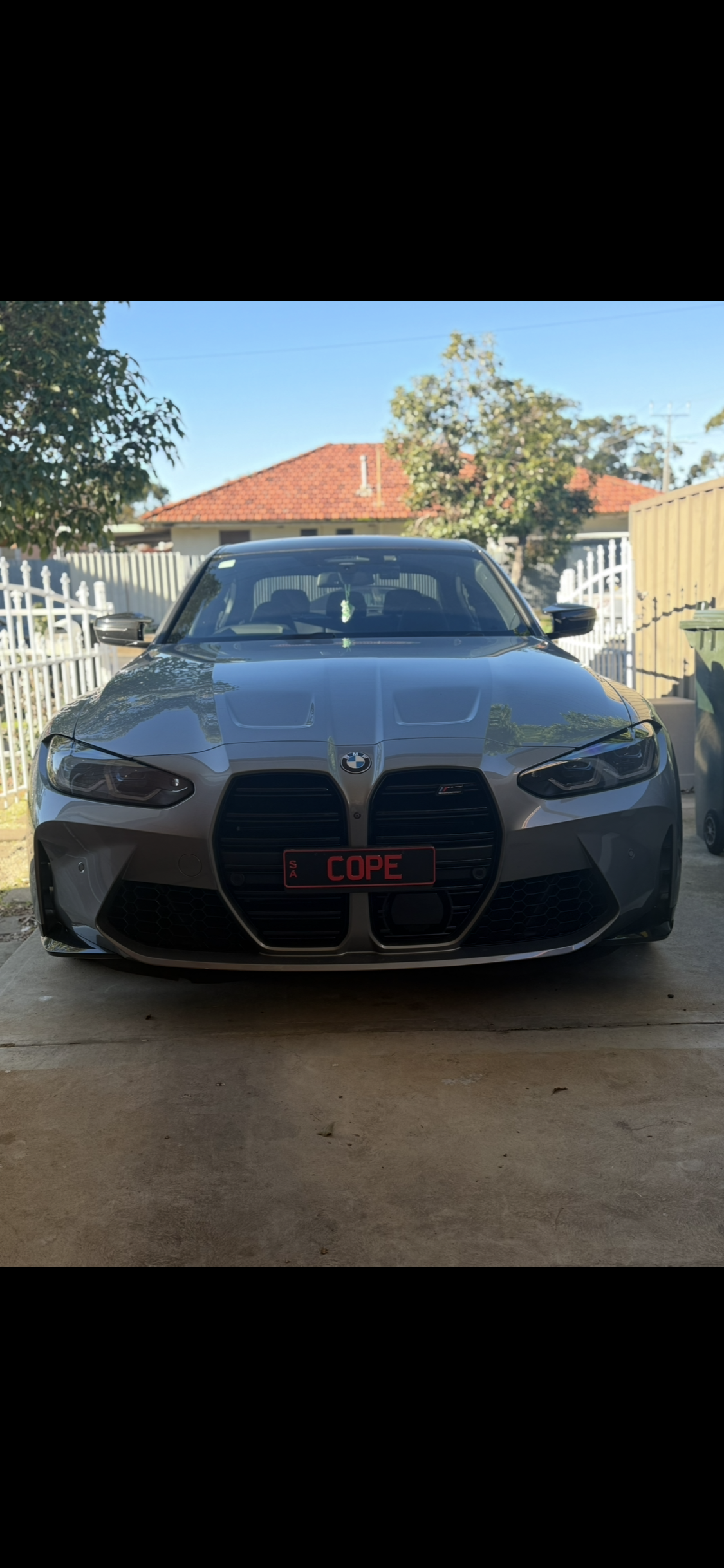 Grey BMW M3 G80 front view